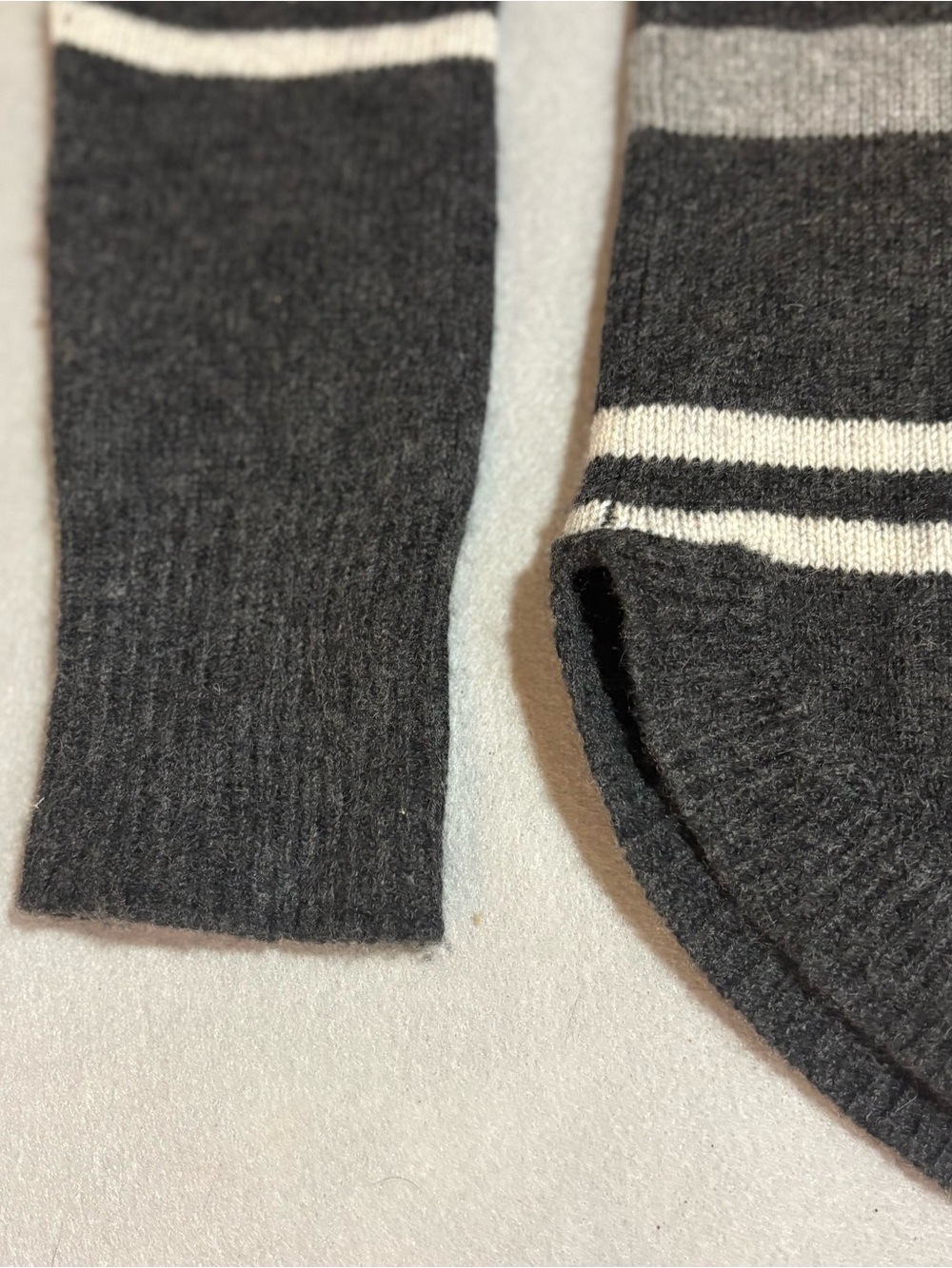 Autumn Cashmere XS 100% Cashmere Striped Turtleneck Quiet Luxury Sweater Soft - Picture 7 of 9